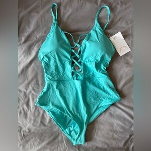 Dippin' Daisy's Aqua One Piece Swimsuit